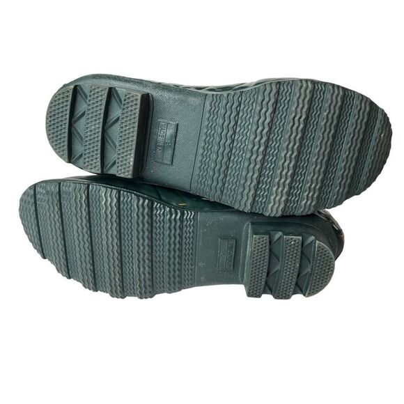 Khombu BW1208 Crocodile Tall Rubber Rain Boot Green Cheetah Print Lining sz 9 - Picture 6 of 9